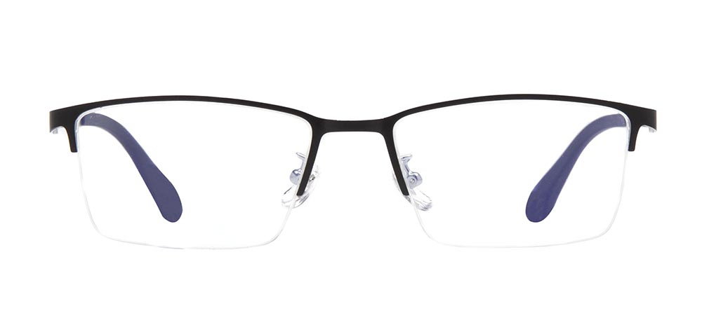 CARETTA CRTTA 7582-C4 Optik Genç Erkek Köşeli Yarım Çerçeveli Metal - 1