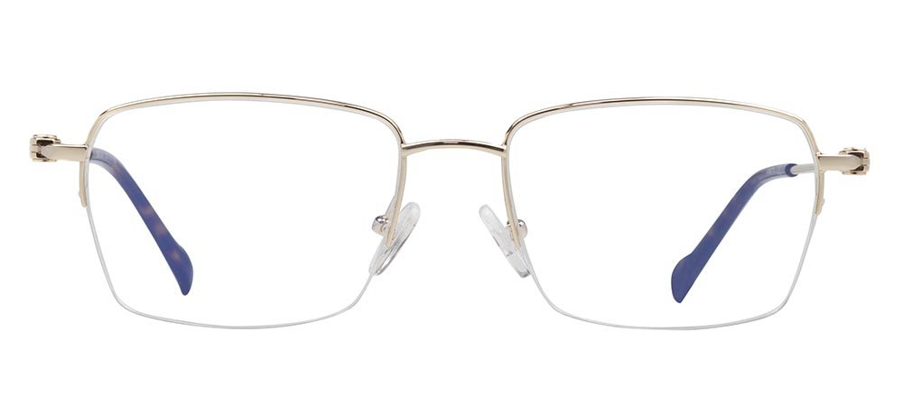 CARETTA CRTTA 7622-C.01 Optik Genç Erkek,Kadın,Unisex Köşeli Yarım Çerçeveli Titanyum - 1