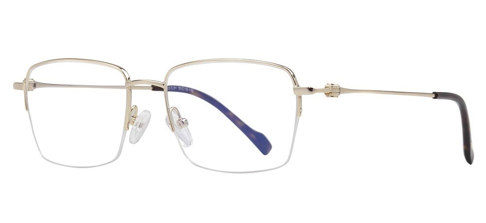 CARETTA CRTTA 7622-C.01 Optik Genç Erkek,Kadın,Unisex Köşeli Yarım Çerçeveli Titanyum - 2