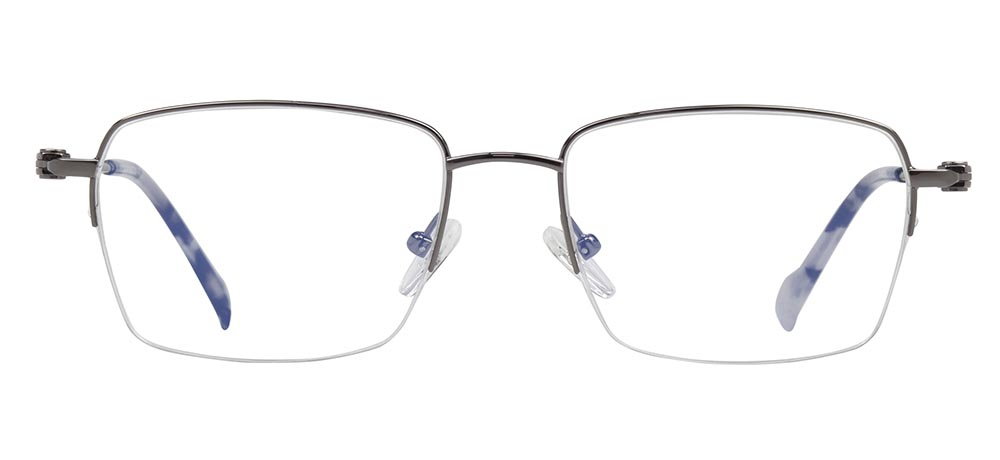CARETTA CRTTA 7622-C.04 Optik Genç Erkek,Kadın,Unisex Köşeli Yarım Çerçeveli Titanyum - 1