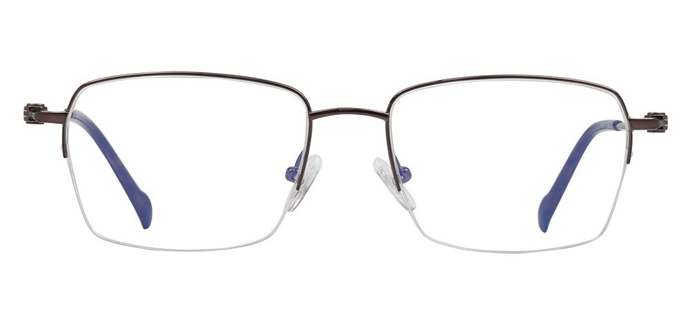 CARETTA CRTTA 7622-C.06 Optik Genç Erkek,Kadın,Unisex Köşeli Yarım Çerçeveli Titanyum - 1