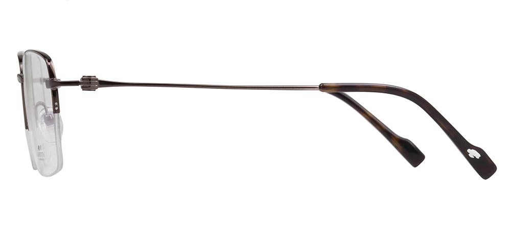 CARETTA CRTTA 7622-C.06 Optik Genç Erkek,Kadın,Unisex Köşeli Yarım Çerçeveli Titanyum - 3