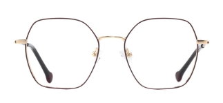 CARETTA CRTTA 7632-C.02 Optik Genç Kadın Geometrik Çerçeveli Titanyum - CARETTA
