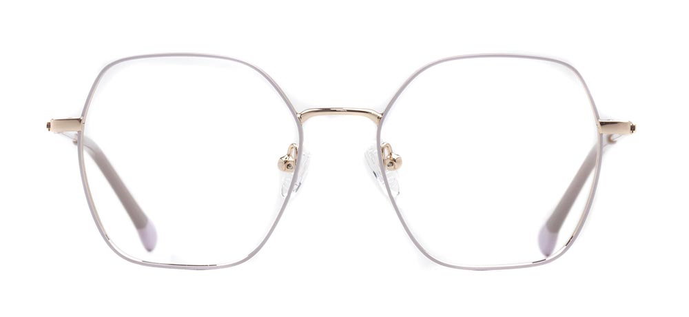 CARETTA CRTTA 7632-C.03 Optik Genç Kadın Geometrik Çerçeveli Titanyum - 1