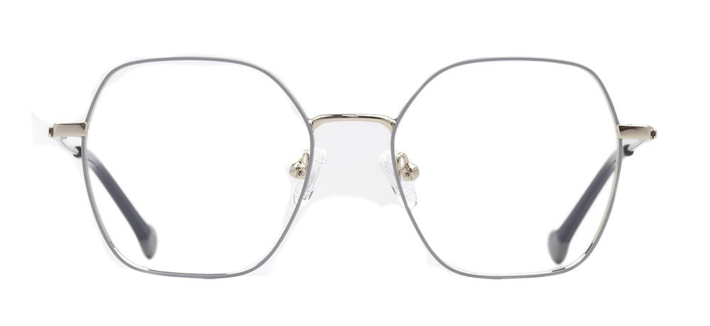 CARETTA CRTTA 7632-C.04 Optik Genç Kadın Geometrik Çerçeveli Titanyum - 1
