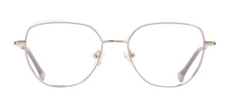 CARETTA CRTTA 7633-C.03 Optik Genç Kadın Geometrik Çerçeveli Titanyum - CARETTA