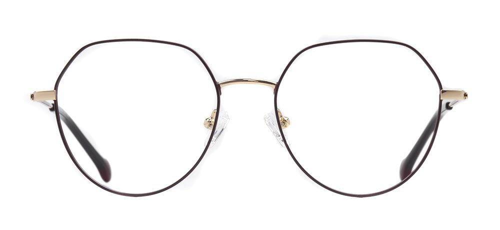 CARETTA CRTTA 7634-C.02 Optik Genç Kadın Geometrik Çerçeveli Titanyum - 1