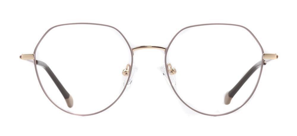 CARETTA CRTTA 7634-C.03 Optik Genç Kadın Geometrik Çerçeveli Titanyum - 1
