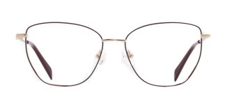 CARETTA CRTTA 7637-C.02 Optik Genç Kadın Geometrik Çerçeveli Titanyum - CARETTA