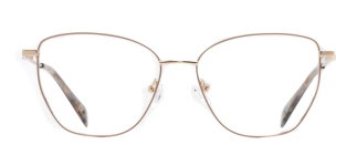 CARETTA CRTTA 7637-C.03 Optik Genç Kadın Geometrik Çerçeveli Titanyum - CARETTA