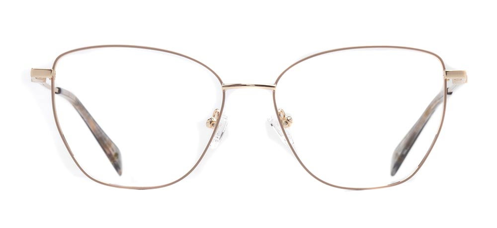CARETTA CRTTA 7637-C.03 Optik Genç Kadın Geometrik Çerçeveli Titanyum - 1