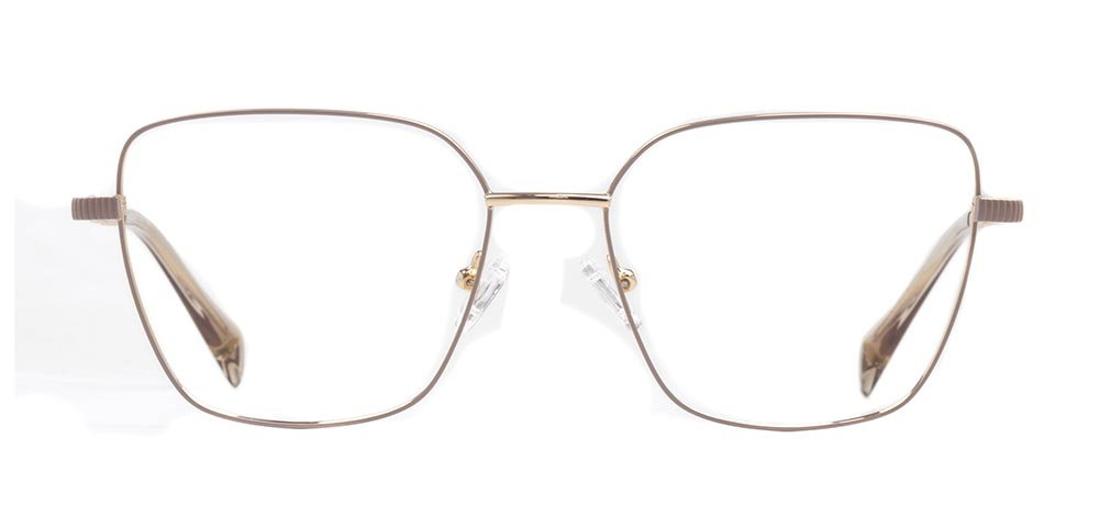 CARETTA CRTTA 7639-C.04 Optik Genç Kadın Geometrik Çerçeveli Titanyum - 1