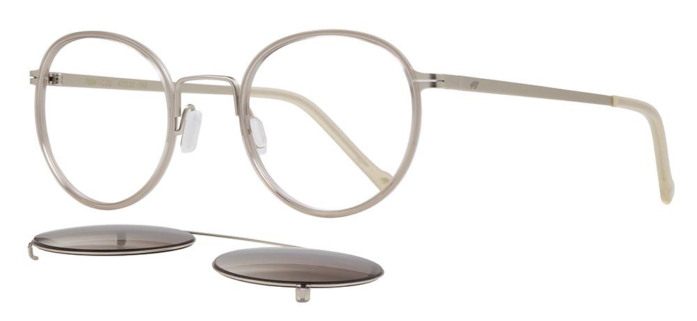 CARETTA CRTTA 7684-C2 Clipon,Optik Genç Erkek,Kadın,Unisex Oval Çerçeveli Titanyum - 2
