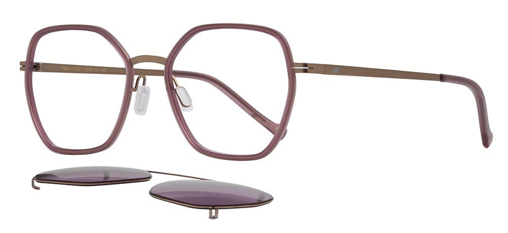 CARETTA CRTTA 7685-C2 Clipon,Optik Genç Kadın Oval Çerçeveli Titanyum - 2