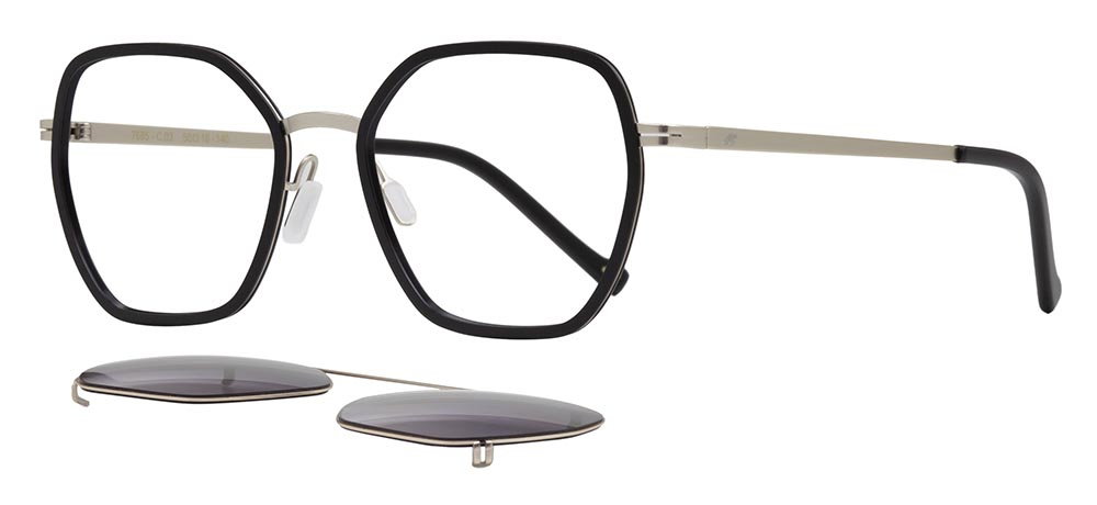 CARETTA CRTTA 7685-C3 Clipon,Optik Genç Erkek,Kadın,Unisex Oval Çerçeveli Titanyum - 2