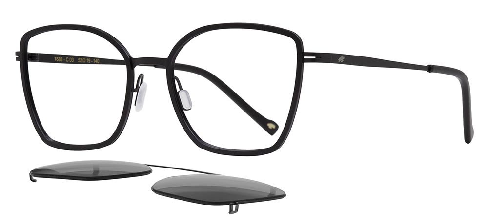 CARETTA CRTTA 7688-C3 Clipon,Optik Genç Kadın Çekik Çerçeveli Titanyum - 2