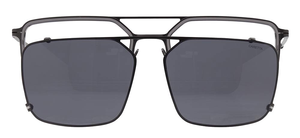 CARETTA CRTTA 7689-C1 Clipon,Optik Genç Erkek Köşeli Çerçeveli Titanyum - 1