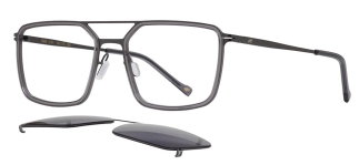 CARETTA CRTTA 7689-C1 Clipon,Optik Genç Erkek Köşeli Çerçeveli Titanyum - CARETTA (1)