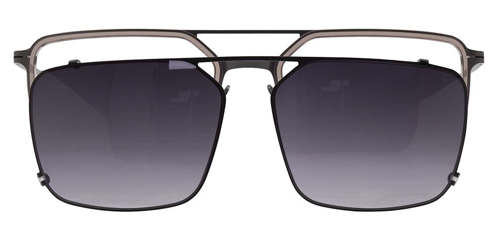 CARETTA CRTTA 7689-C2 Clipon,Optik Genç Erkek Köşeli Çerçeveli Titanyum - 1