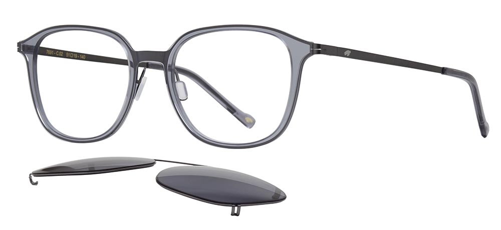 CARETTA CRTTA 7691-C2 Clipon,Optik Genç Erkek,Kadın,Unisex Oval Çerçeveli Titanyum - 2