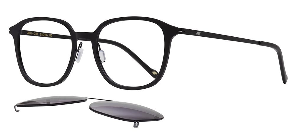 CARETTA CRTTA 7691-C3 Clipon,Optik Genç Erkek,Kadın,Unisex Oval Çerçeveli Titanyum - 2