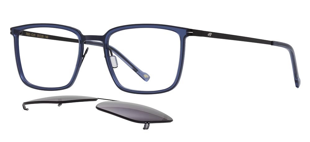 CARETTA CRTTA 7693-C1 Clipon,Optik Genç Erkek Köşeli Çerçeveli Titanyum - 2
