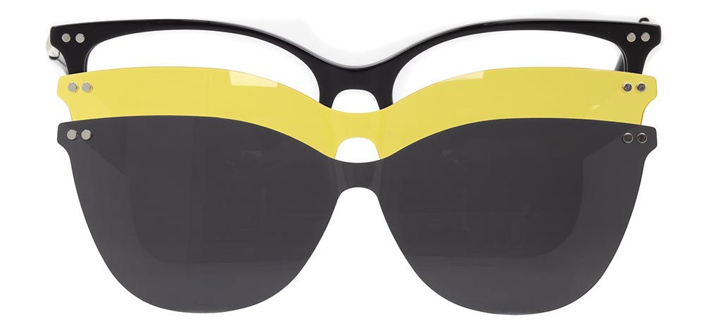 CARETTA CRTTA 7701-C.01 Clipon, Optik Genç Kadın Çekik Çerçeveli Asetat - 1