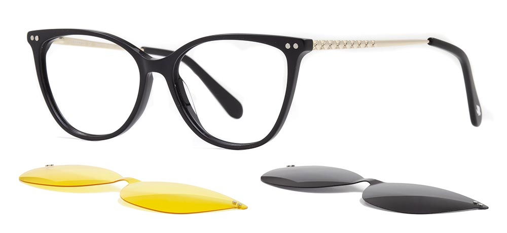 CARETTA CRTTA 7701-C.01 Clipon, Optik Genç Kadın Çekik Çerçeveli Asetat - 2