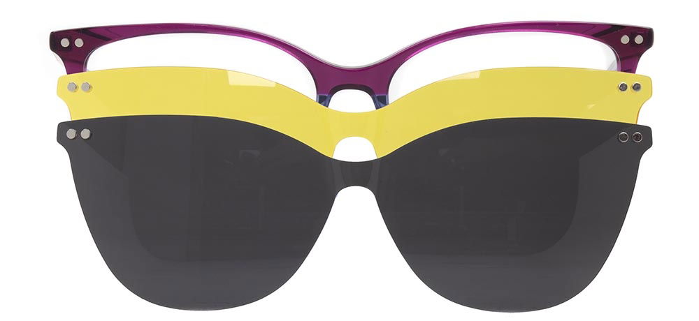 CARETTA CRTTA 7701-C.02 Clipon, Optik Genç Kadın Çekik Çerçeveli Asetat - 1