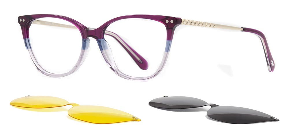 CARETTA CRTTA 7701-C.02 Clipon, Optik Genç Kadın Çekik Çerçeveli Asetat - 2