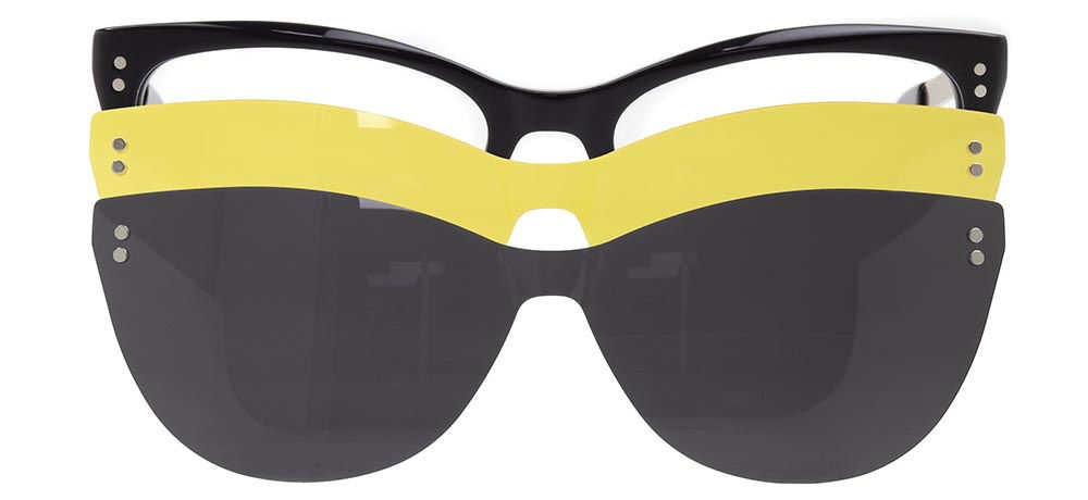 CARETTA CRTTA 7702-C.01 Clipon, Optik Genç Kadın Çekik Çerçeveli Asetat - 1