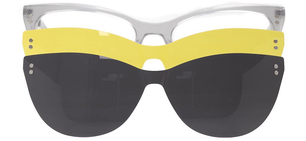 CARETTA CRTTA 7702-C.02 Clipon, Optik Genç Kadın Çekik Çerçeveli Asetat - 1