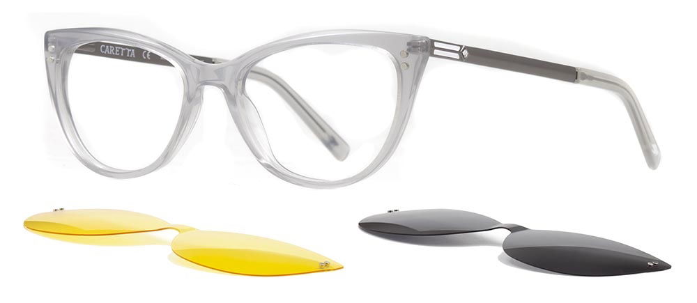 CARETTA CRTTA 7702-C.02 Clipon, Optik Genç Kadın Çekik Çerçeveli Asetat - 2