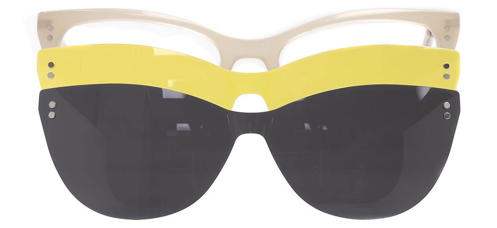 CARETTA CRTTA 7702-C.03 Clipon, Optik Genç Kadın Çekik Çerçeveli Asetat - 1