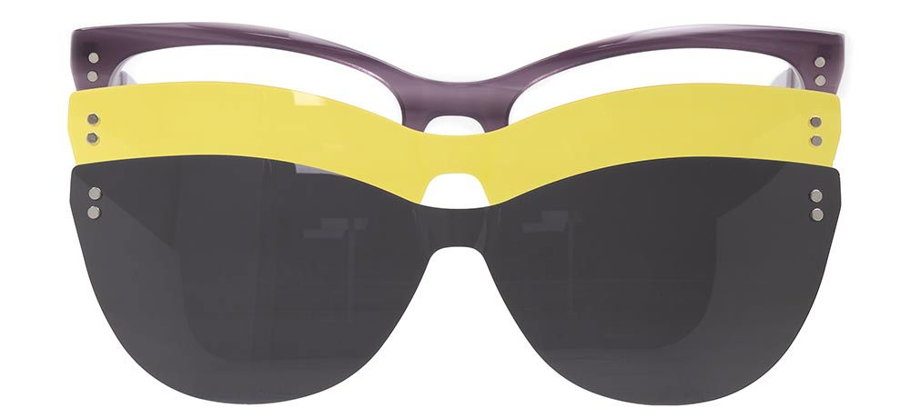 CARETTA CRTTA 7702-C.05 Clipon, Optik Genç Kadın Çekik Çerçeveli Asetat - 1