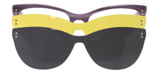 CARETTA CRTTA 7702-C.05 Clipon, Optik Genç Kadın Çekik Çerçeveli Asetat - CARETTA