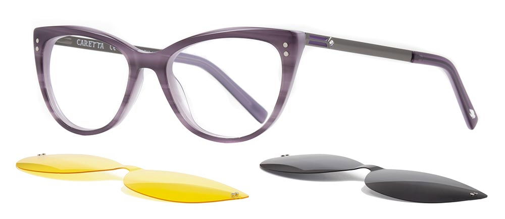 CARETTA CRTTA 7702-C.05 Clipon, Optik Genç Kadın Çekik Çerçeveli Asetat - 2