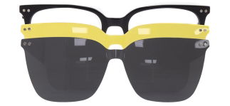 CARETTA CRTTA 7703-C.01 Clipon, Optik Genç Kadın Köşeli Çerçeveli Asetat - CARETTA