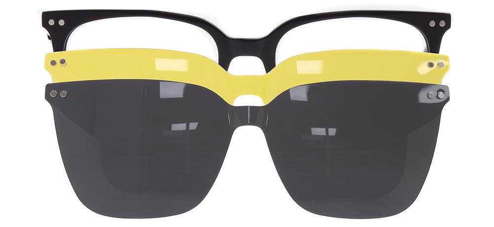 CARETTA CRTTA 7703-C.01 Clipon, Optik Genç Kadın Köşeli Çerçeveli Asetat - 1