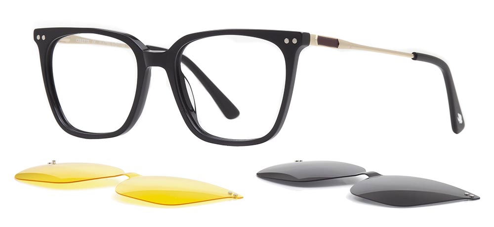 CARETTA CRTTA 7703-C.01 Clipon, Optik Genç Kadın Köşeli Çerçeveli Asetat - 2