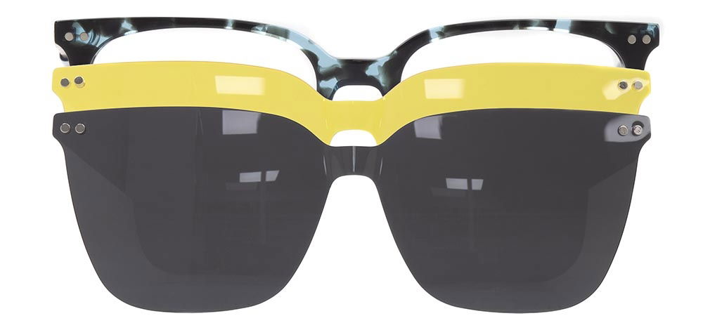 CARETTA CRTTA 7703-C.02 Clipon, Optik Genç Kadın Köşeli Çerçeveli Asetat - 1