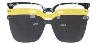 CARETTA CRTTA 7703-C.02 Clipon, Optik Genç Kadın Köşeli Çerçeveli Asetat - CARETTA