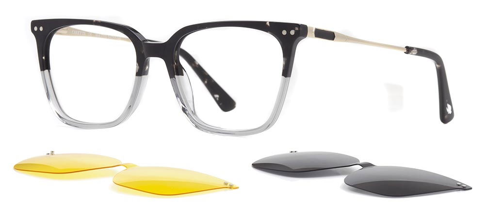 CARETTA CRTTA 7703-C.03 Clipon, Optik Genç Kadın Köşeli Çerçeveli Asetat - 2