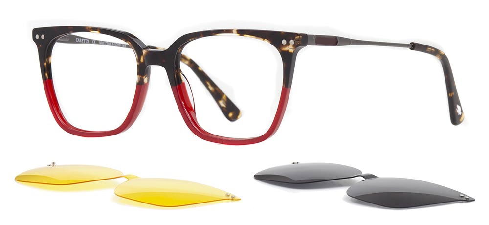 CARETTA CRTTA 7703-C.05 Clipon, Optik Genç Kadın Köşeli Çerçeveli Asetat - 2