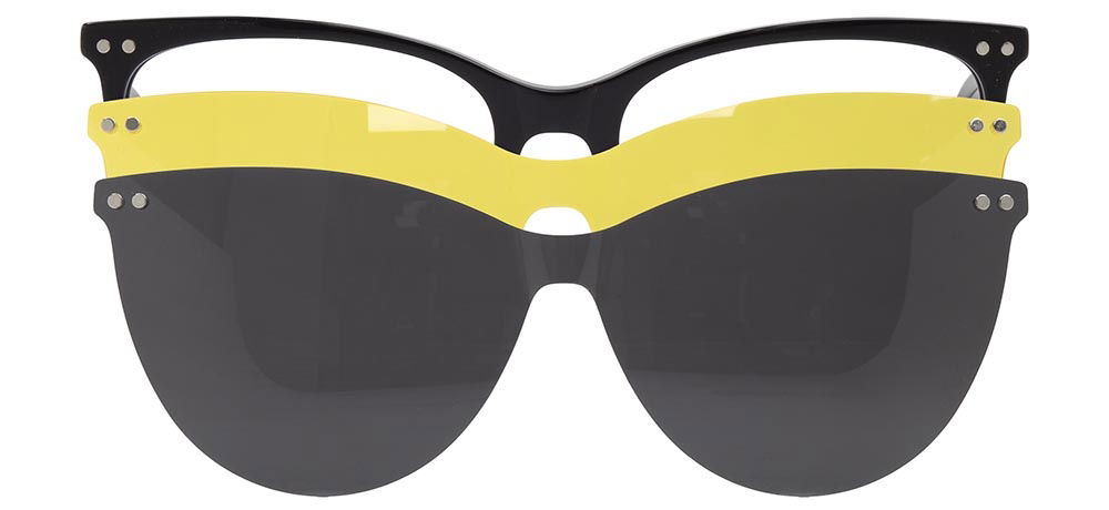 CARETTA CRTTA 7704-C.01 Clipon, Optik Genç Kadın Çekik Çerçeveli Asetat - 1