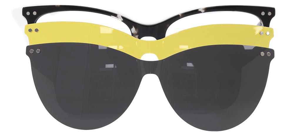 CARETTA CRTTA 7704-C.03 Clipon, Optik Genç Kadın Çekik Çerçeveli Asetat - 1