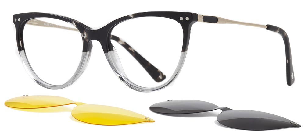 CARETTA CRTTA 7704-C.03 Clipon, Optik Genç Kadın Çekik Çerçeveli Asetat - 2