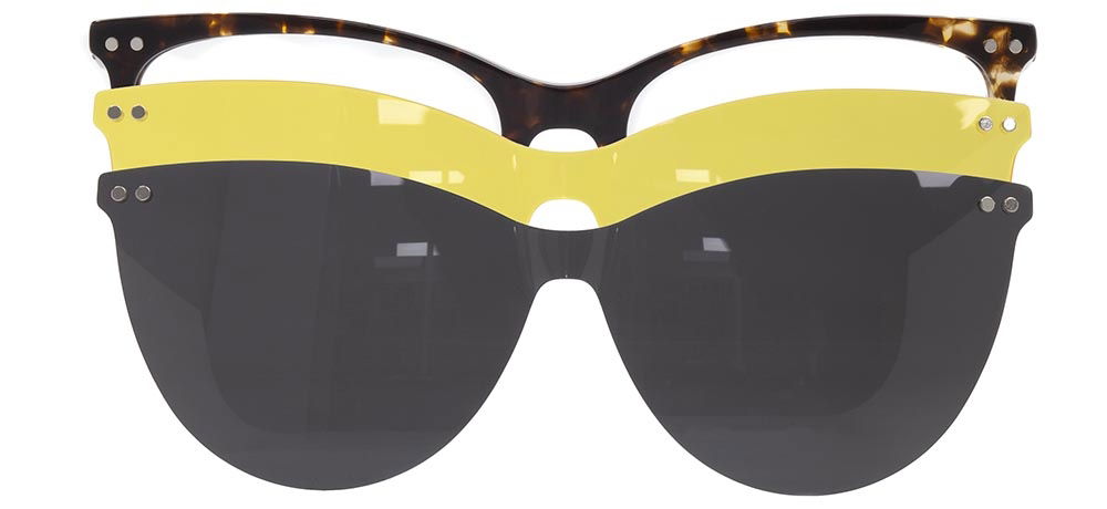 CARETTA CRTTA 7704-C.04 Clipon, Optik Genç Kadın Çekik Çerçeveli Asetat - 1