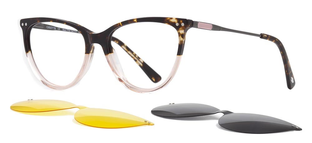 CARETTA CRTTA 7704-C.04 Clipon, Optik Genç Kadın Çekik Çerçeveli Asetat - 2