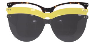 CARETTA CRTTA 7704-C.05 Clipon, Optik Genç Kadın Çekik Çerçeveli Asetat - CARETTA